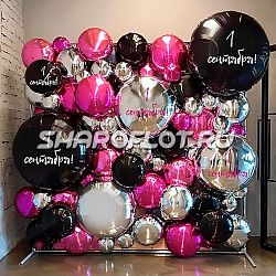 Фотозона из шаров на праздник 2х2м на каркасе