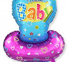 Шар Соска Welcome Baby (голубая) 95см