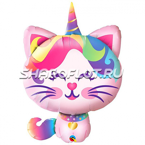 Шар Единорог котенок 90см
