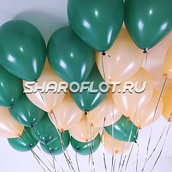 Шары Персиковый Темно-зеленый 30см