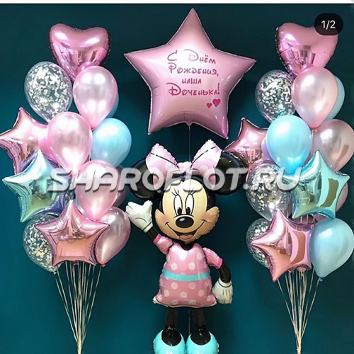 Композиция на день рождение с Микки Маусом