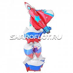 Букет шаров «Патриот» (с самолетом)