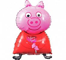 Шар Свинка Девочка 65см