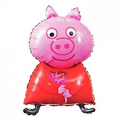 Шар Свинка Девочка 65см