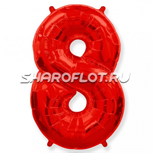 Шар Цифра 8 Красная 85см