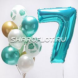 Сет шариков на 7 лет в цветах Тиффани