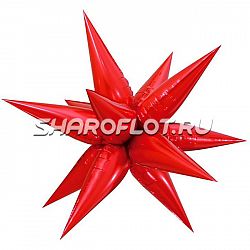 Шар Звезда многогранная Красная