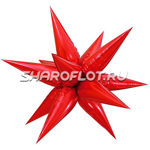 Шар Звезда многогранная Красная