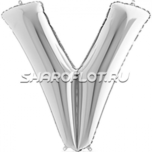 Шар Английская буква V Серебро