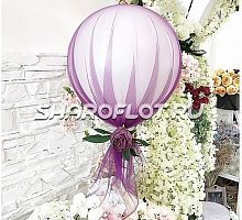 Большой шар с фатином 70см Фиолетовый