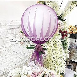 Большой шар с фатином 70см Фиолетовый