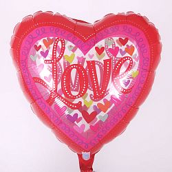 Шар Сердце LOVE красное 40см