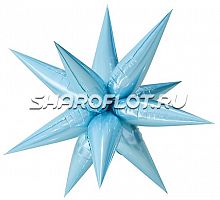Шар Звезда многогранная Голубая
