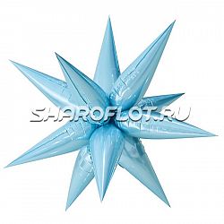 Шар Звезда многогранная Голубая