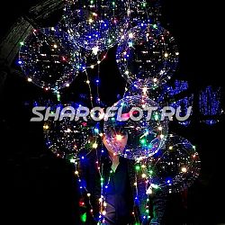 Шар прозрачный с подсветкой Космос Ассорти 50см