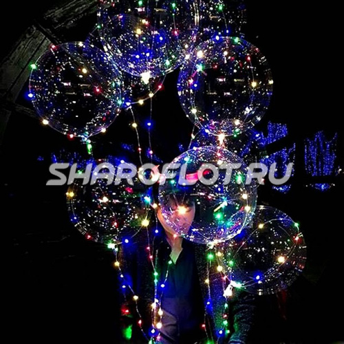 Шар прозрачный с подсветкой Космос Ассорти 50см