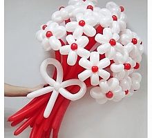 Цветы из шаров, Ромашки страсть