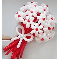 Цветы из шаров, Ромашки страсть