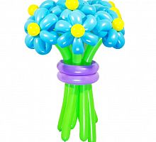 Цветы из шаров, Ромашки голубые