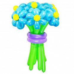 Цветы из шаров, Ромашки голубые