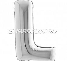 Шар Английская буква L Серебро