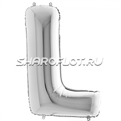 Шар Английская буква L Серебро