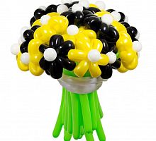 Цветы из шаров, Ромашки черно-желтые