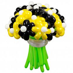 Цветы из шаров, Ромашки черно-желтые