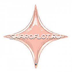 Шар Звезда 4х-конечная Розовое золото 70cм