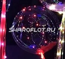 Шар прозрачный с подсветкой Космос Красный 50см