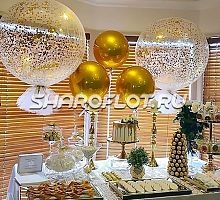 Большой шар с фатином 70см С конфетти