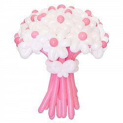 Цветы из шаров, Ромашки розовые