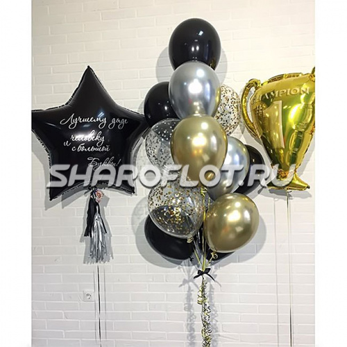 Композиция из шаров для деда