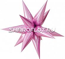 Шар Звезда многогранная Розовая